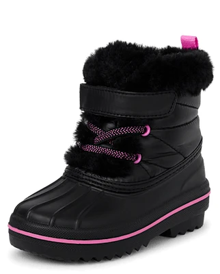 Toddler Girls Lace Up All Weather Boots