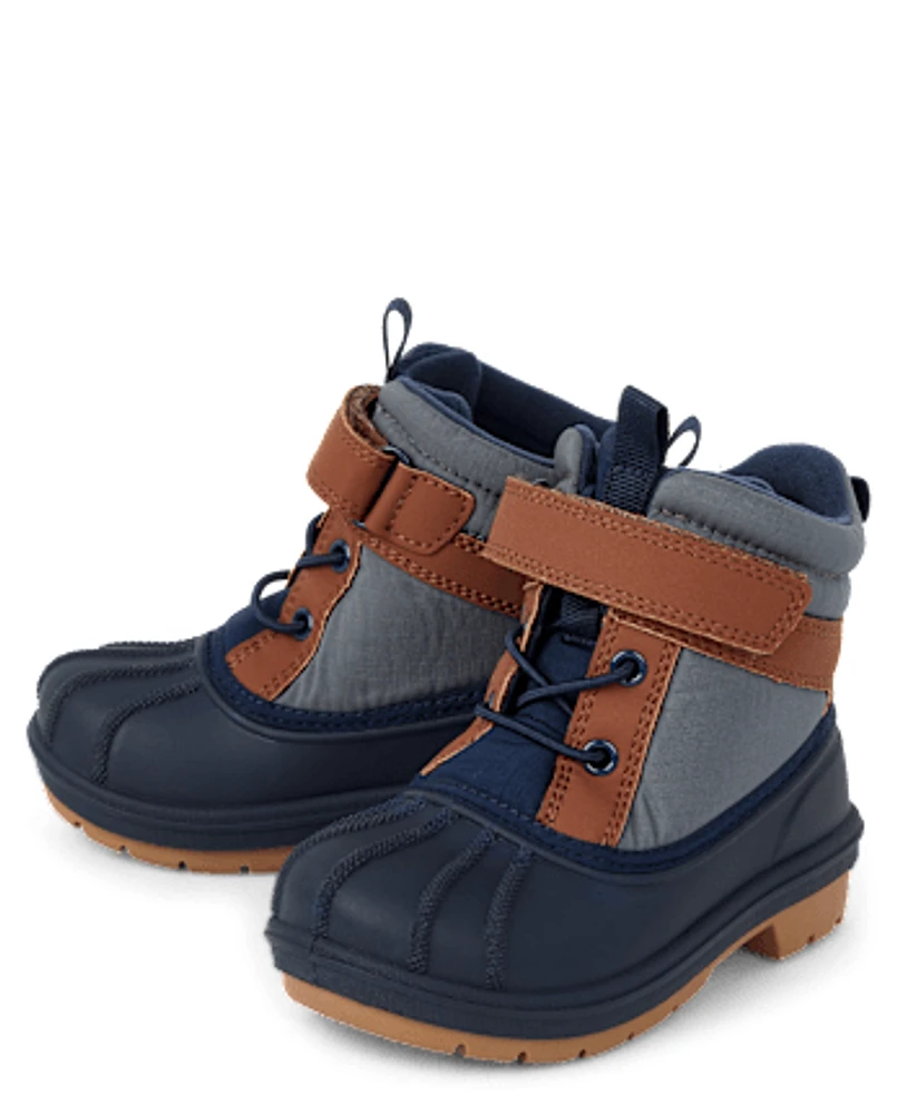 Toddler Boys Colorblock Lace Up Boots