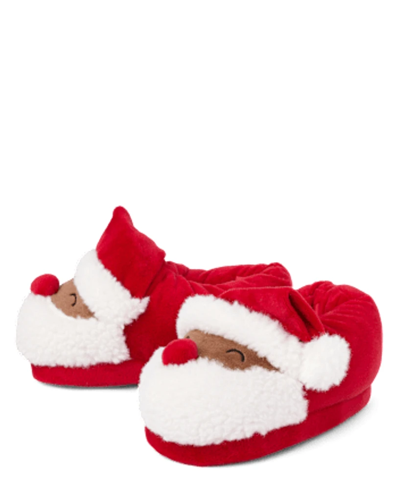 Unisex Toddler Matching Family Santa Slippers