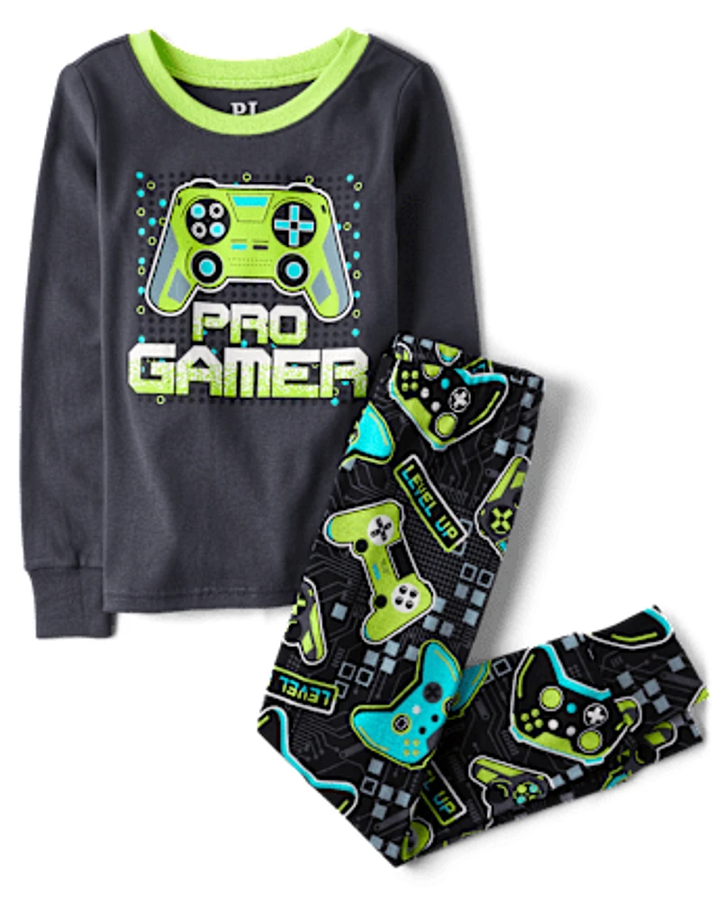 Boys Pro Gamer Snug Fit Cotton Pajamas