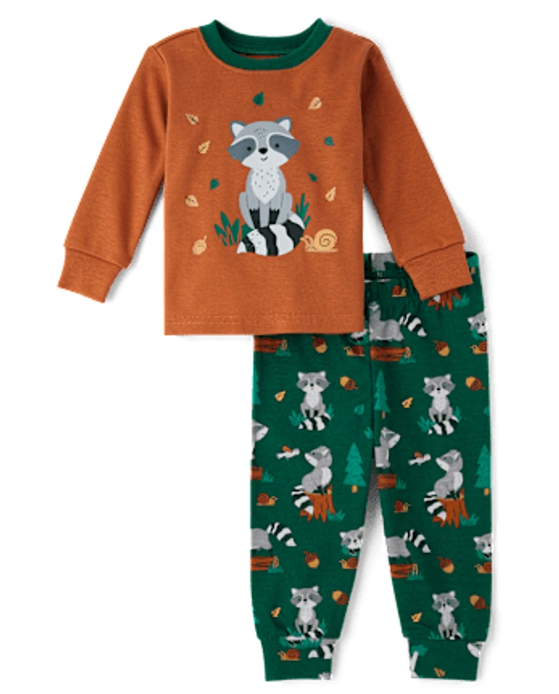 Baby And Toddler Boys Raccoon Snug Fit Cotton Pajamas