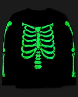 Unisex Kids Matching Family Glow Skeleton Graphic Tee