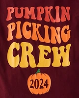 Unisex Adult Matching Family Pumpkin Picking Crew 2024 Graphic Tee