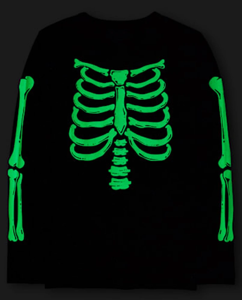 Unisex Adult Matching Family Glow Skeleton Graphic Tee