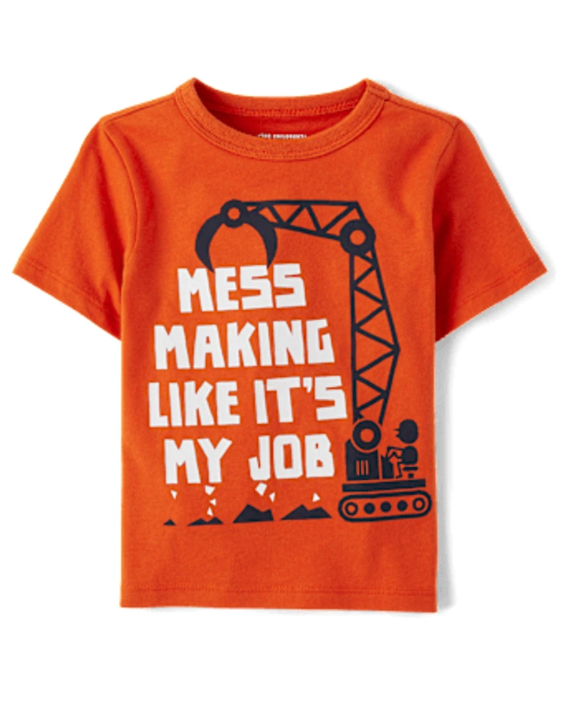 Baby And Toddler Boys Mess Making Graphic Tee