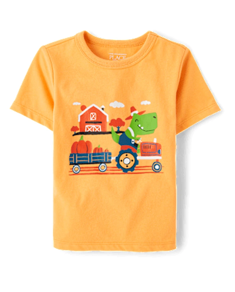 Baby And Toddler Boys Dino Tractor Graphic Tee