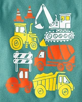 Baby And Toddler Boys Construction Vehicle Graphic Tee