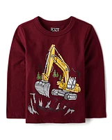 Baby And Toddler Boys Construction Vehicle Truck Graphic Tee