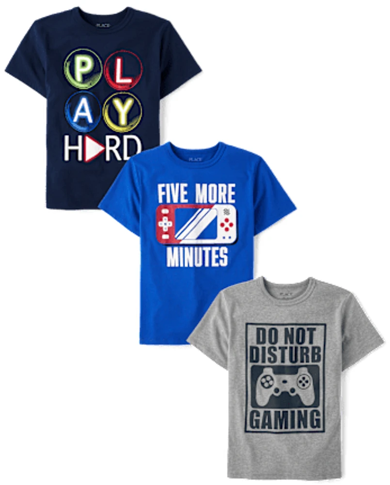 Boys Gamer Graphic Tee 3-Pack