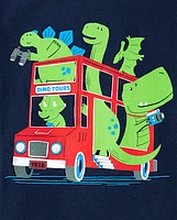 Baby And Toddler Boys Dino  Vehicle Graphic Tee 3-Pack