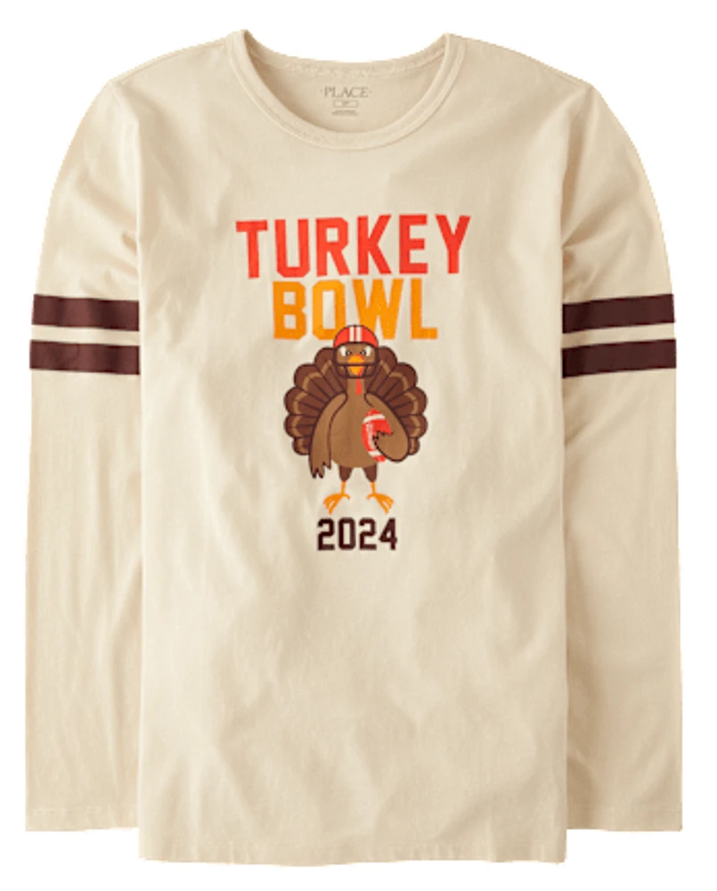 Unisex Adult Matching Family Turkey Bowl 2024 Graphic Tee