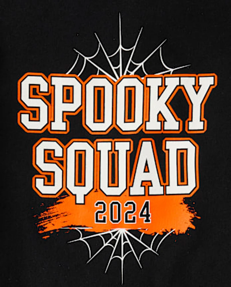 Unisex Kids Matching Family Glow Spooky Squad 2024 Graphic Tee