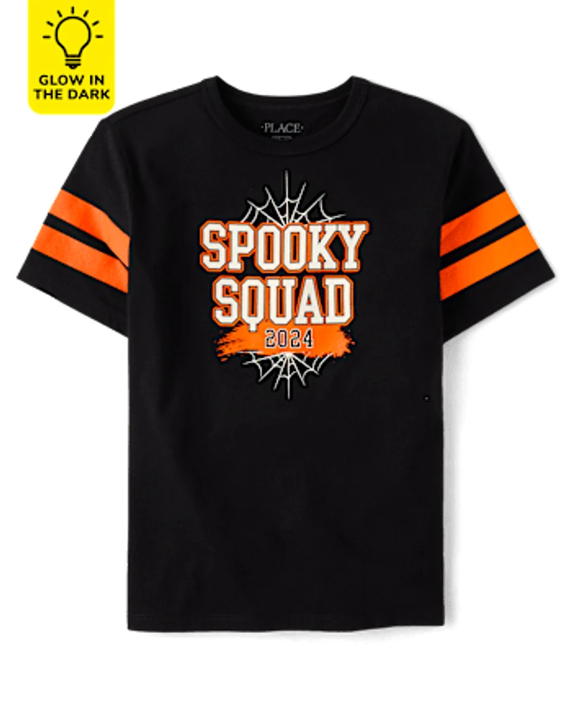 Unisex Kids Matching Family Glow Spooky Squad 2024 Graphic Tee