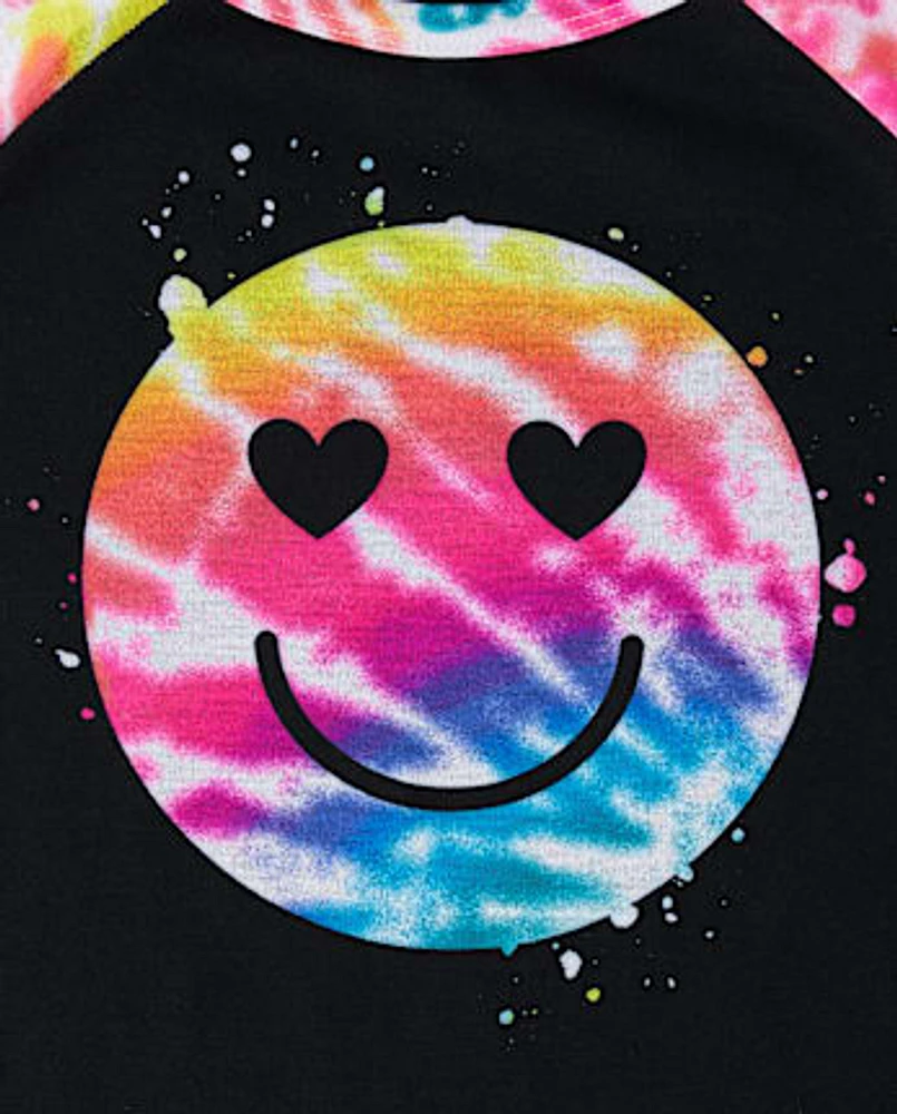 Girls Rainbow Happy Face Pajamas