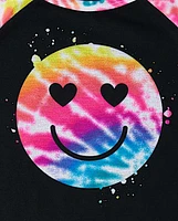 Girls Rainbow Happy Face Pajamas