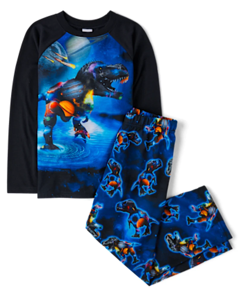 Boys Space Dino Pajamas