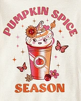 Girls Pumpkin Spice Season Snug Fit Cotton Pajamas