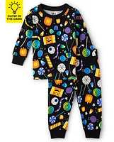 Unisex Baby And Toddler Glow Halloween Candy Snug Fit Cotton Pajamas