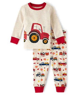 Unisex Baby And Toddler Tractor Snug Fit Cotton Pajamas