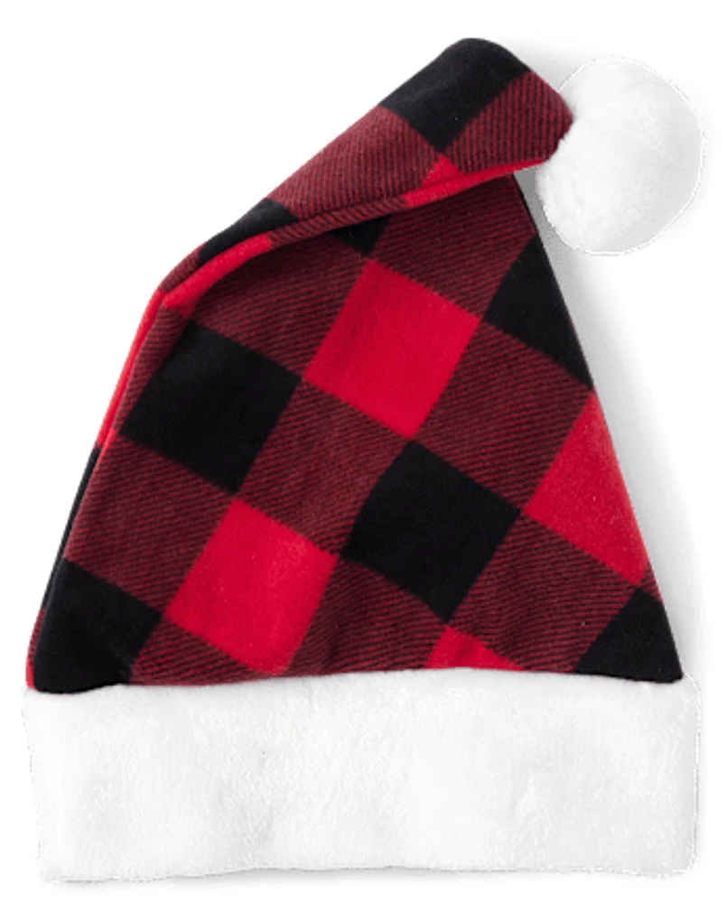 Unisex Adult Matching Family Plaid Santa Hat