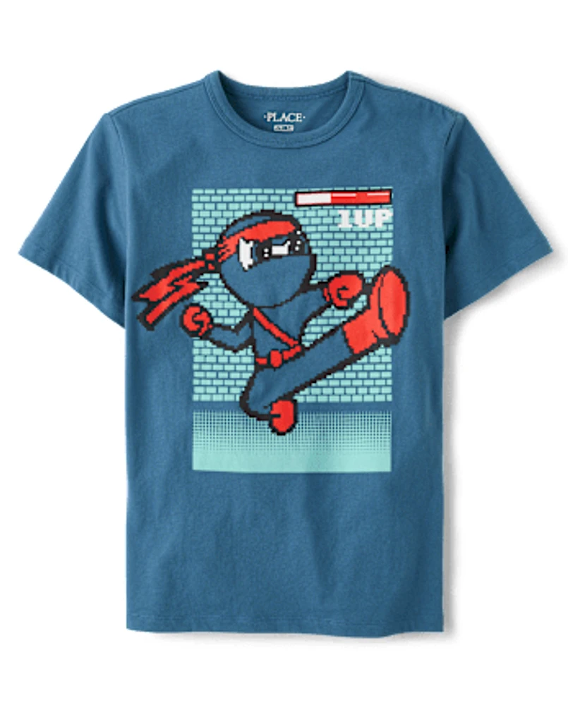 Boys Ninja Gamer Graphic Tee