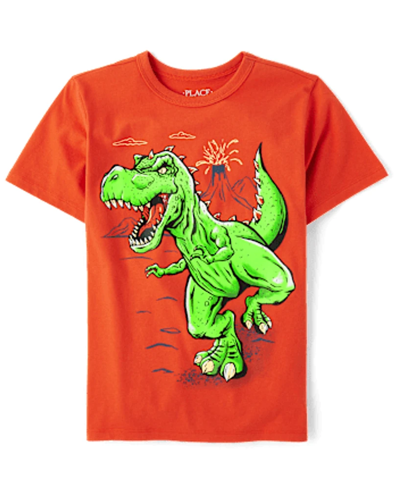 Boys Dino Volcano Graphic Tee