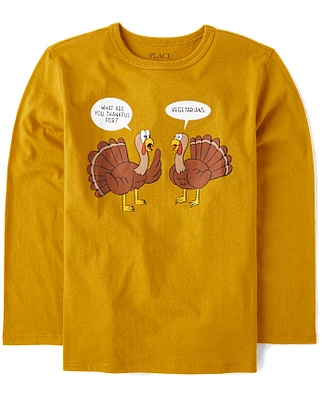 Boys Turkey Humor Graphic Tee