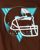 Boys Football Helmet Graphic Tee