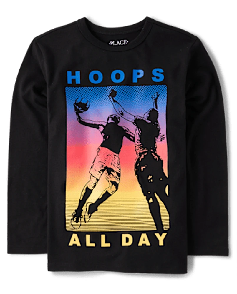 Boys Hoops All Day Graphic Tee