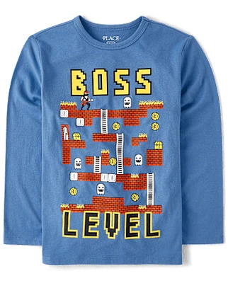 Boys Boss Level Graphic Tee