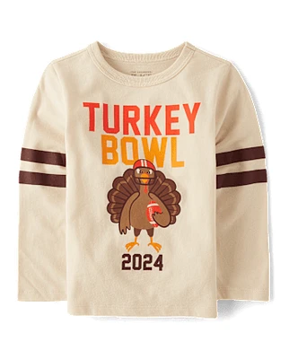 Unisex Baby And Toddler Matching Family Turkey Bowl 2024 Graphic Tee