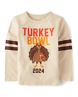 Unisex Baby And Toddler Matching Family Turkey Bowl 2024 Graphic Tee