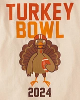 Unisex Kids Matching Family Turkey Bowl 2024 Graphic Tee