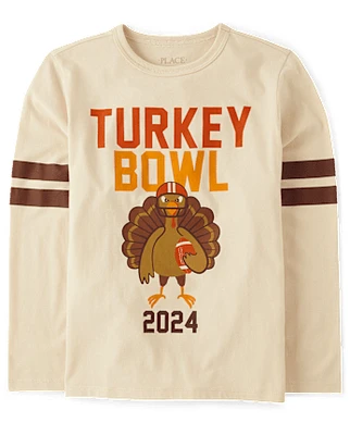 Unisex Kids Matching Family Turkey Bowl 2024 Graphic Tee