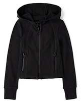 Sweat à capuche zippé pour filles