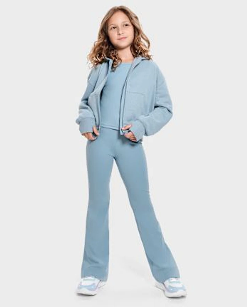 Fille Premium molleton Cropped Zip Up Kangourous