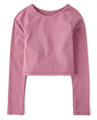 Girls Cropped Raglan Top