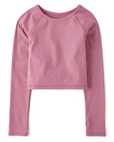 Girls Cropped Raglan Top