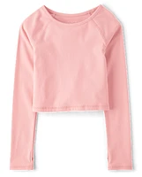 Girls Cropped Raglan Top