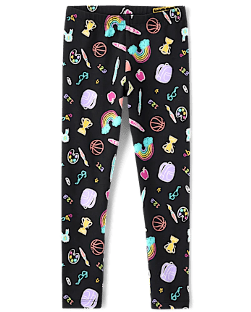 Girls Print Leggings