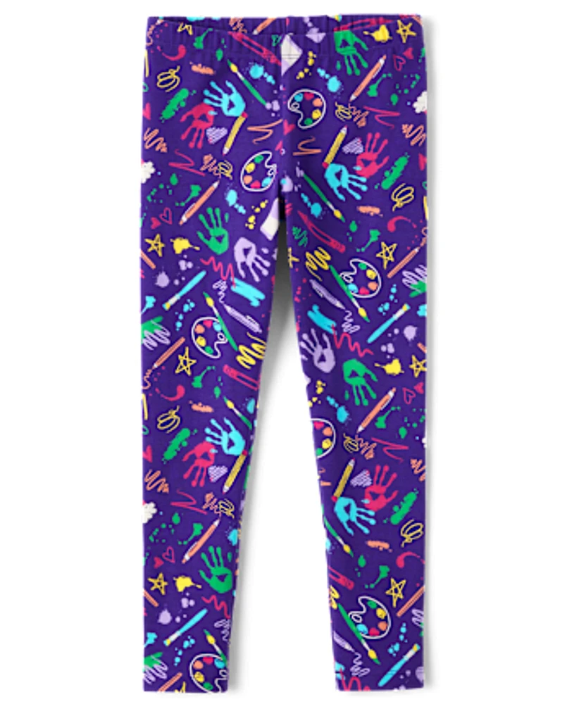 Girls Print Leggings