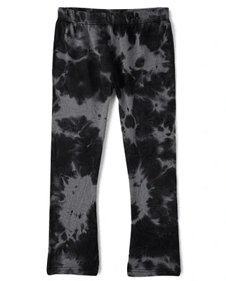 Leggingsévasé doublé en molleton Tie Dye pour Fille