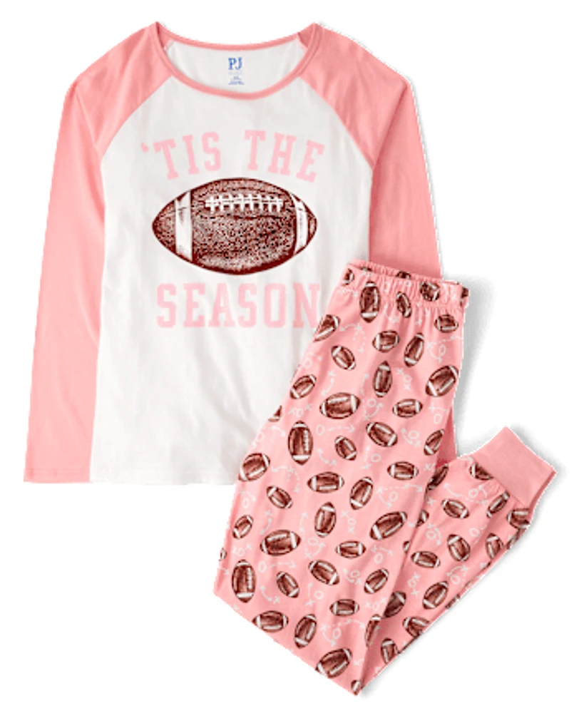 Womens Matching Family Football Cotton Pajamas