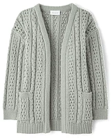 Girls Open Front Cardigan