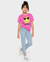 Girls Flip Sequin Graphic Boxy Top