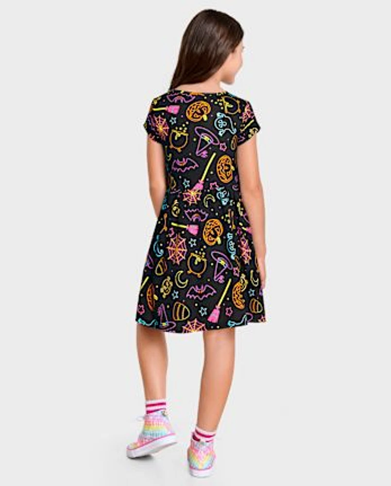 Girls Halloween Everyday Dress