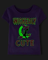 Baby And Toddler Girls Glow Wickedly Cute Graphic Tee