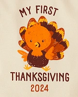 Body unisexe Bébé First Thanksgiving imprimé