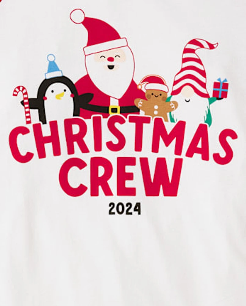 Pyjama Mixte Adulte Famille assortie de Noël Crew 2024 coton Et micromolleton