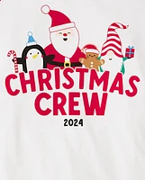 Pyjama Mixte Adulte Famille assortie de Noël Crew 2024 coton Et micromolleton